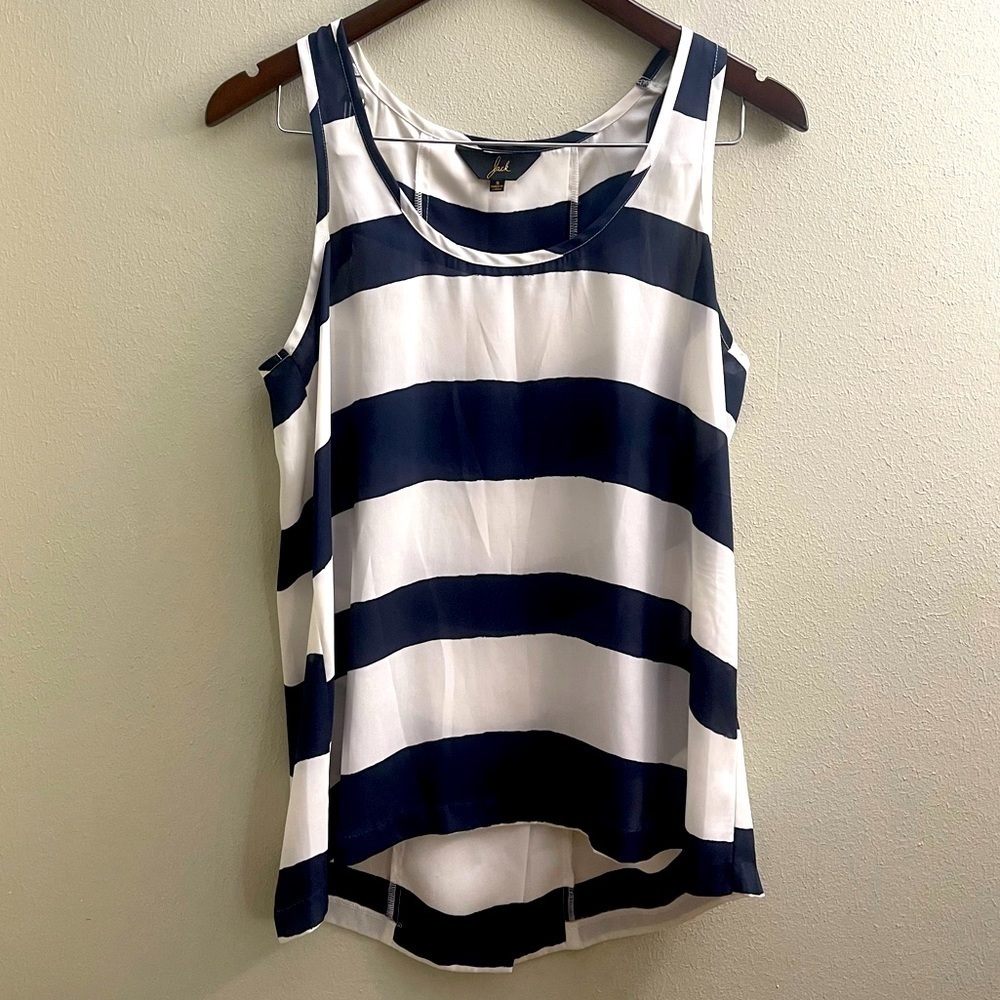 Jack Scoop Neck Stripe Tank Top Blue White
Small​